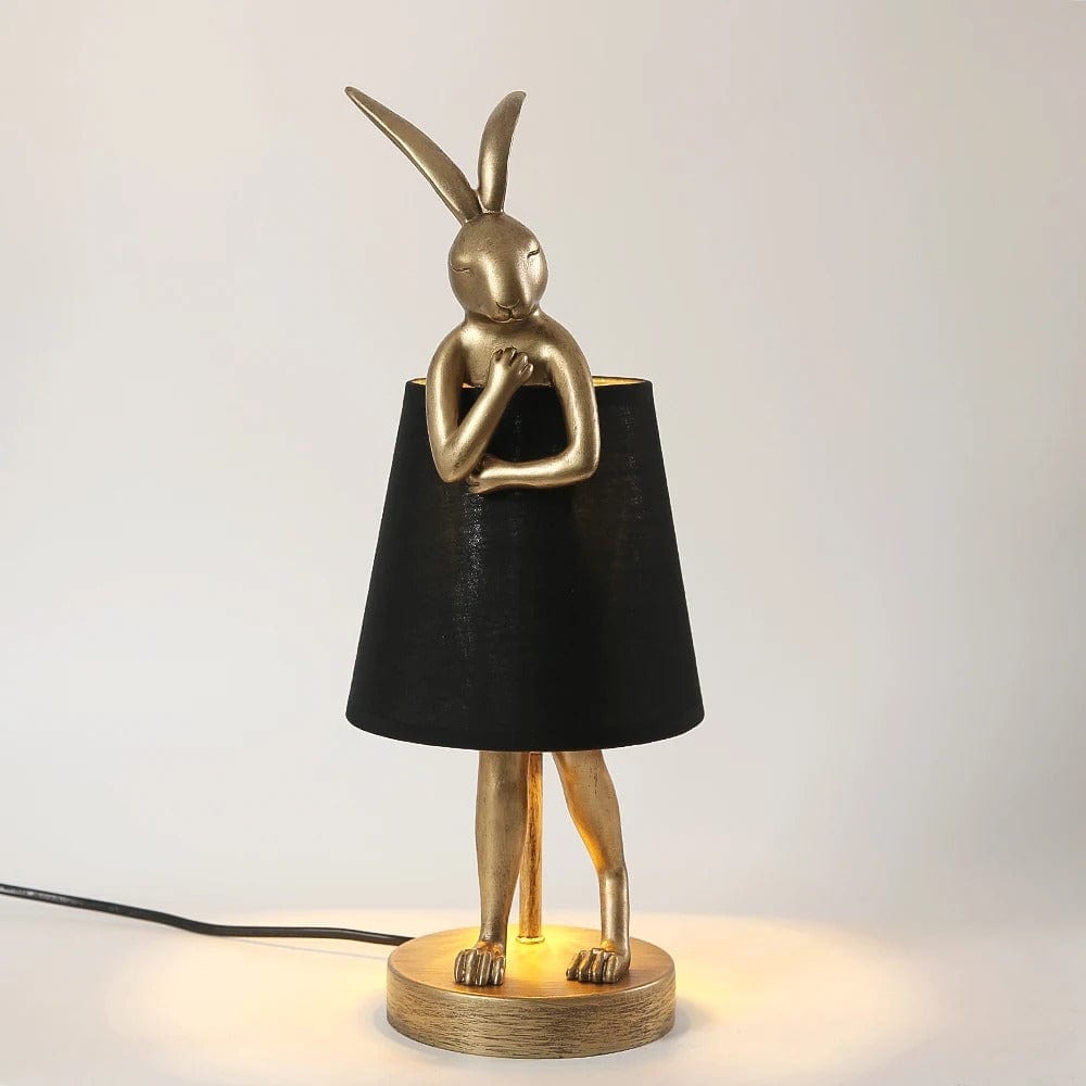 Lampe Lapin Noir et doré / 40cm