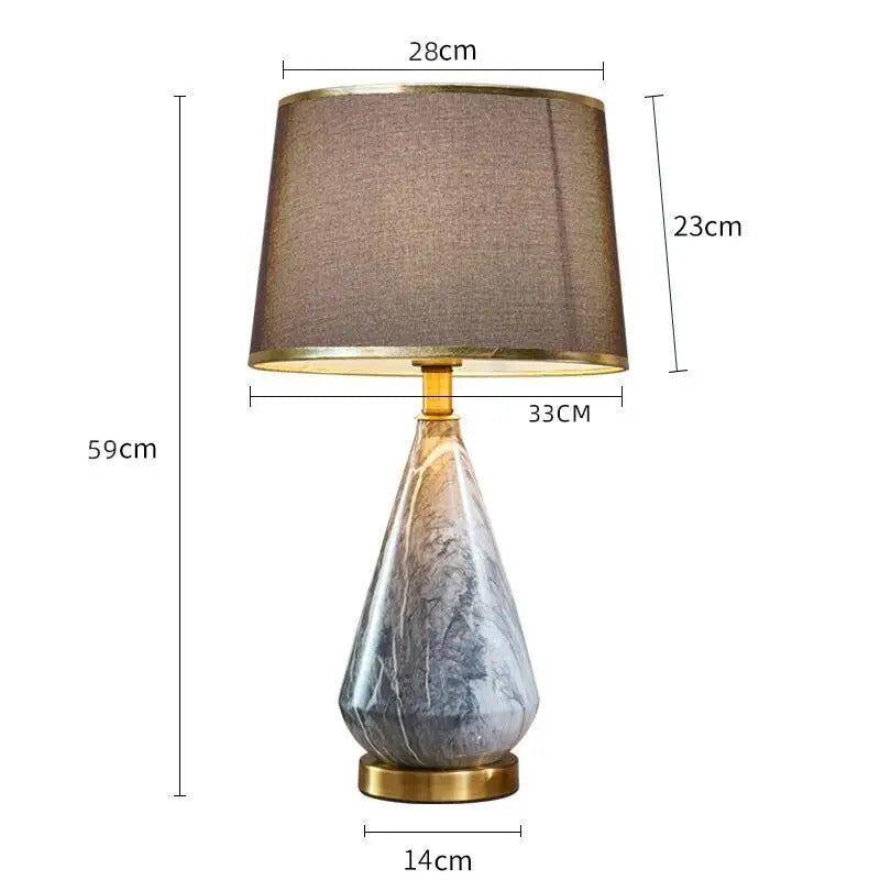 Lampe Pied Marbre Vintage