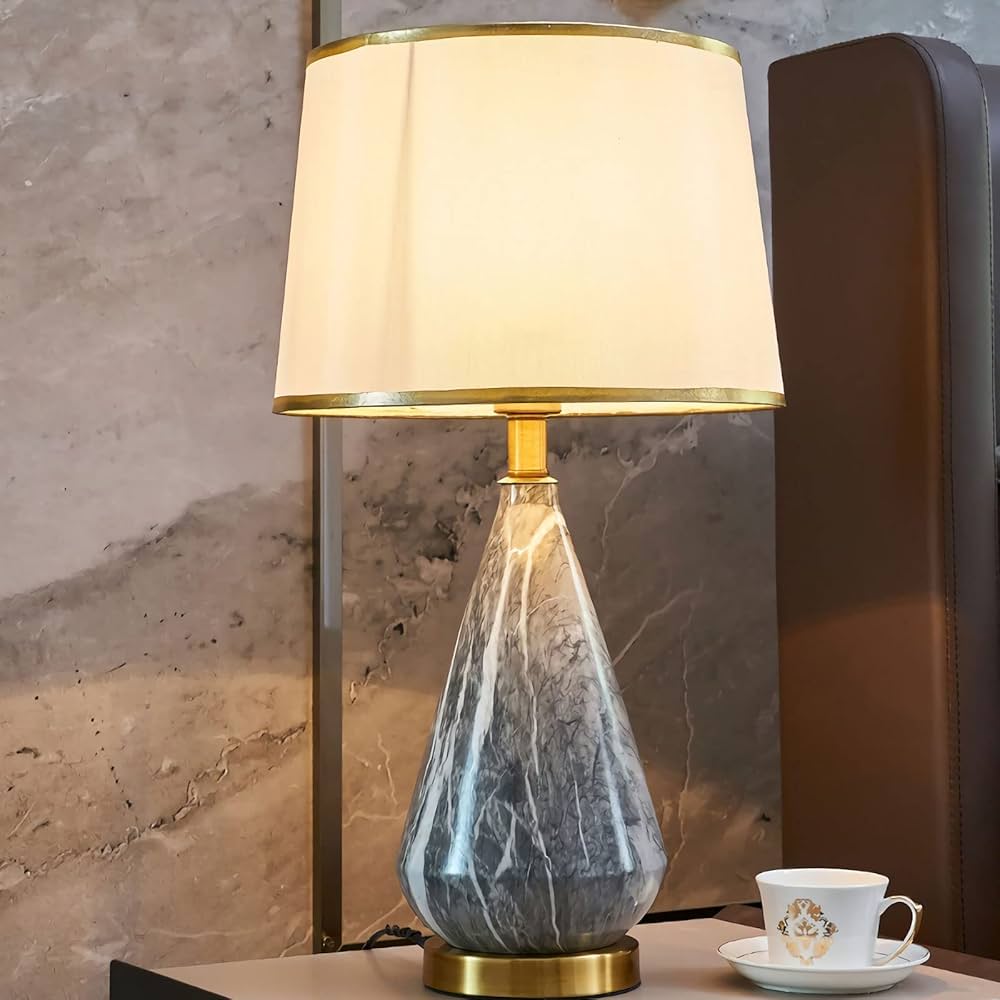 Lampe Pied Marbre Vintage