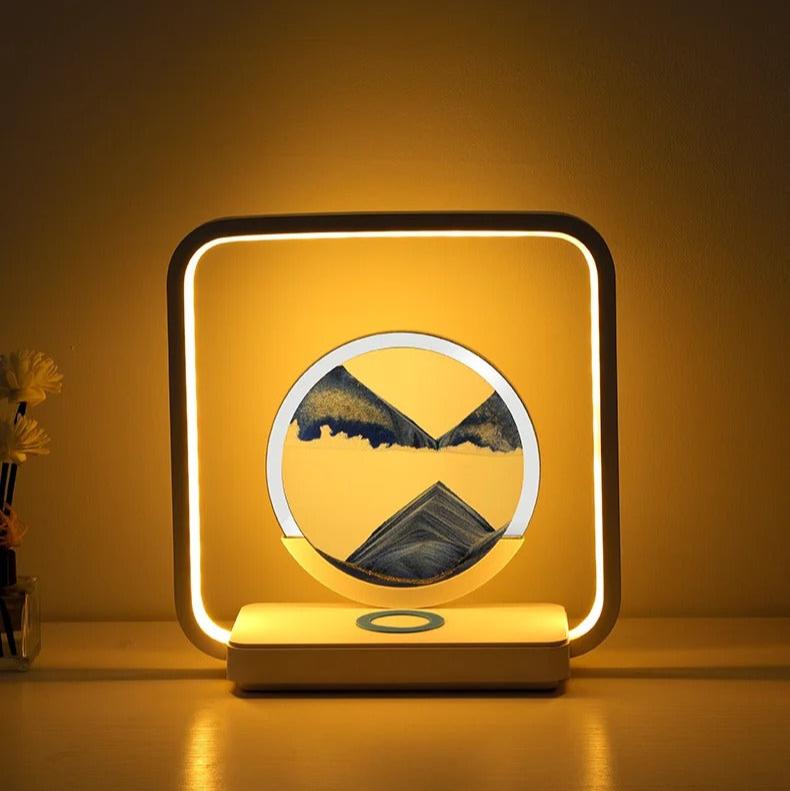 Lampe Sable Chargeur Induction Bleu