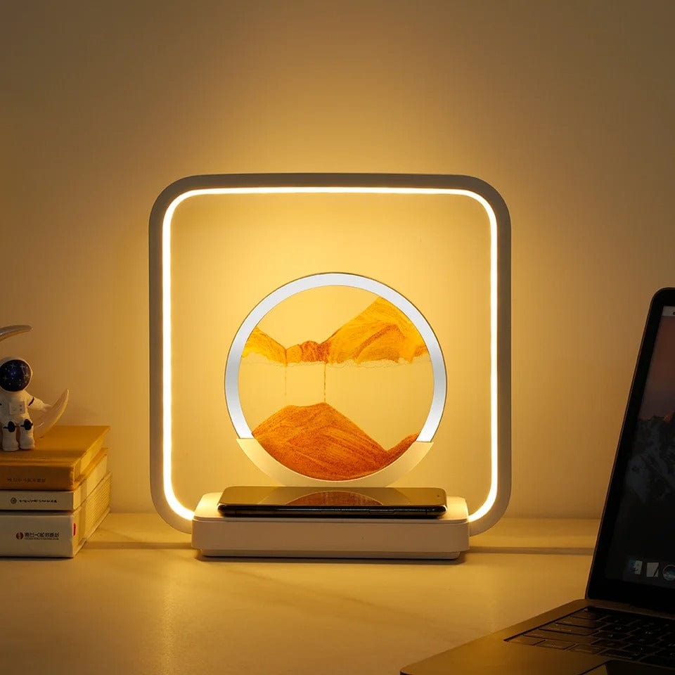 Lampe Sable Chargeur Induction Orange